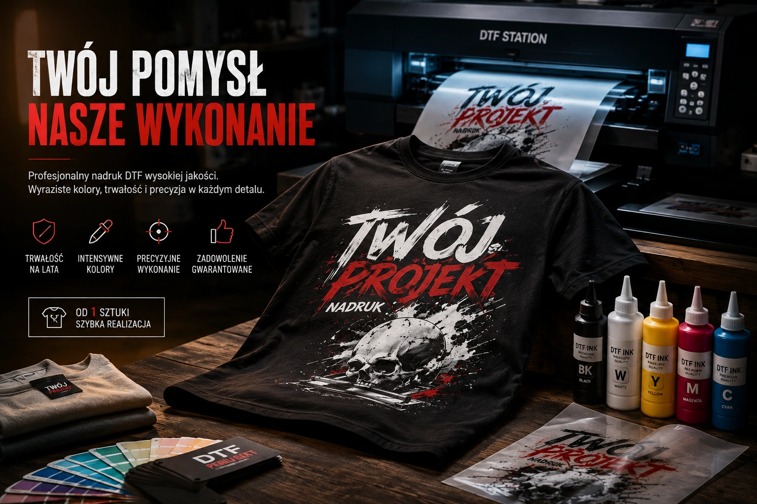 DTF Station - profesjonalny nadruk na koszulkach i bluzach